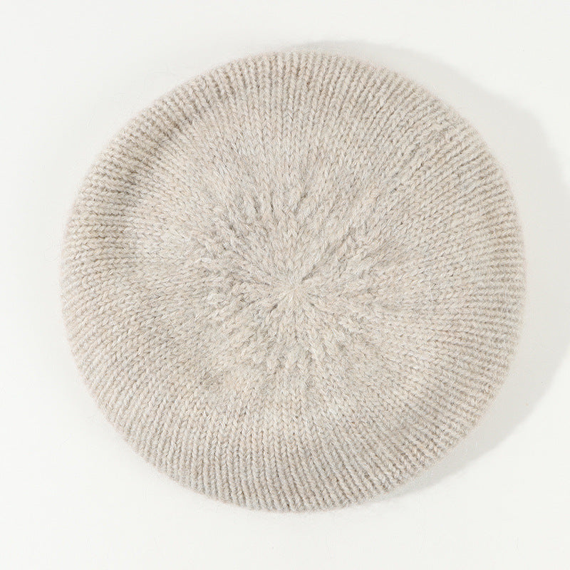 Soft Glutinous Mohair Knitted Plush Knitted Hat