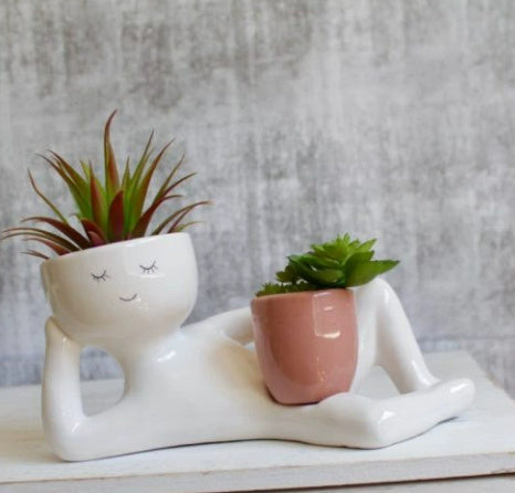 Weird Small Indoor Flowerpot Drain Hole Desktop With Stopper Small Pot Decoration Ornaments