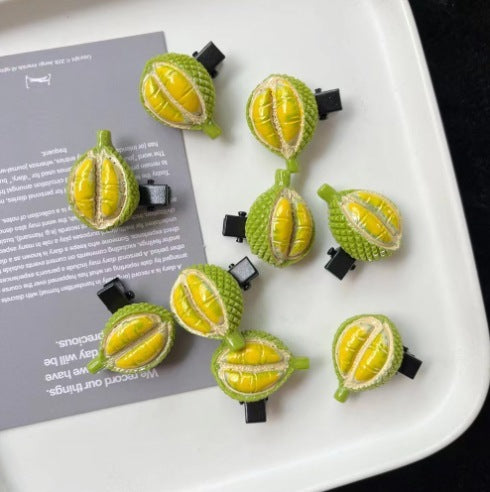 Cute Simulation Durian Barrettes
