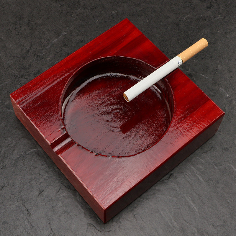 Creative Square Wooden Solid Wood Ashtray