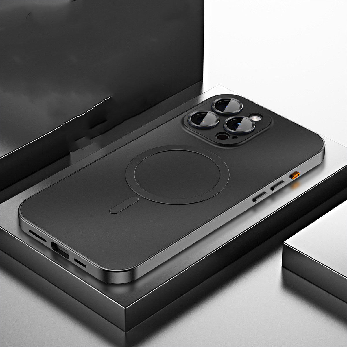 Spring Fastener Metal Frame Magnetic Phone Case