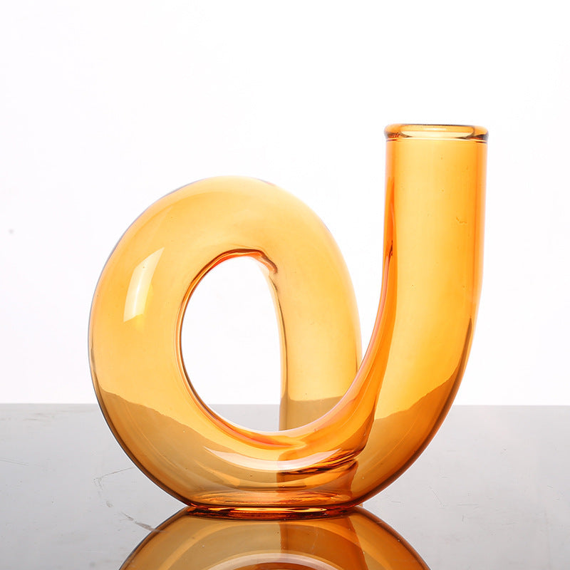 Irregular Creative Strange Shape Glass Vase Living Room Art Decoration