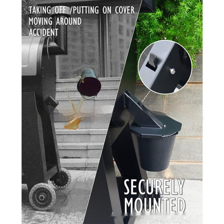 Smoked Drip Bucket With Lid Grease Catcher