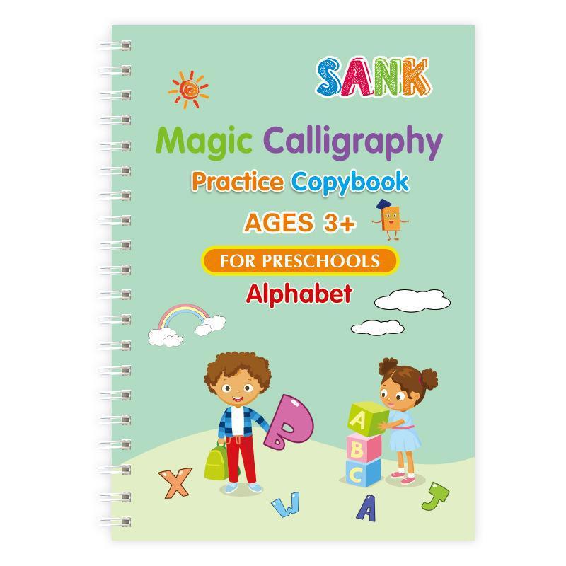 English Version Children's Pen Control Training Groove Calligraphy Practice Board