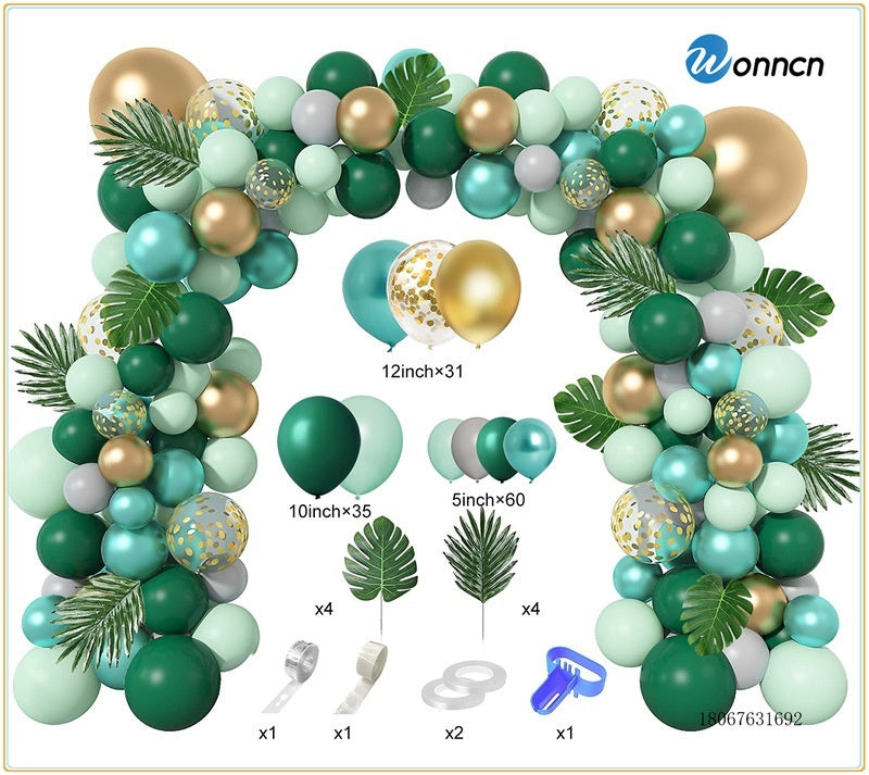 Animal Head Birthday Party Balloon Jungle Set Monstera Theme
