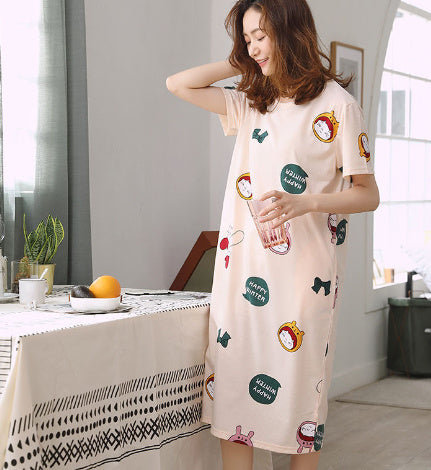 Cute Women's Short Sleeve Plus Size Loose