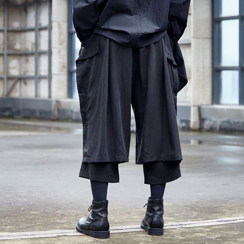 Casual pants ankle-length hakama pants