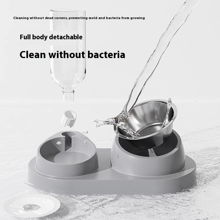 Automatic Drinking Water Oblique Mouthed Cat Bowl