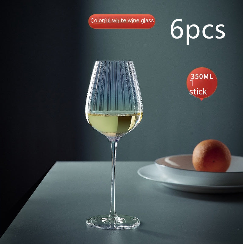 Rainbow Burgundy Crystal Red Wine Glass