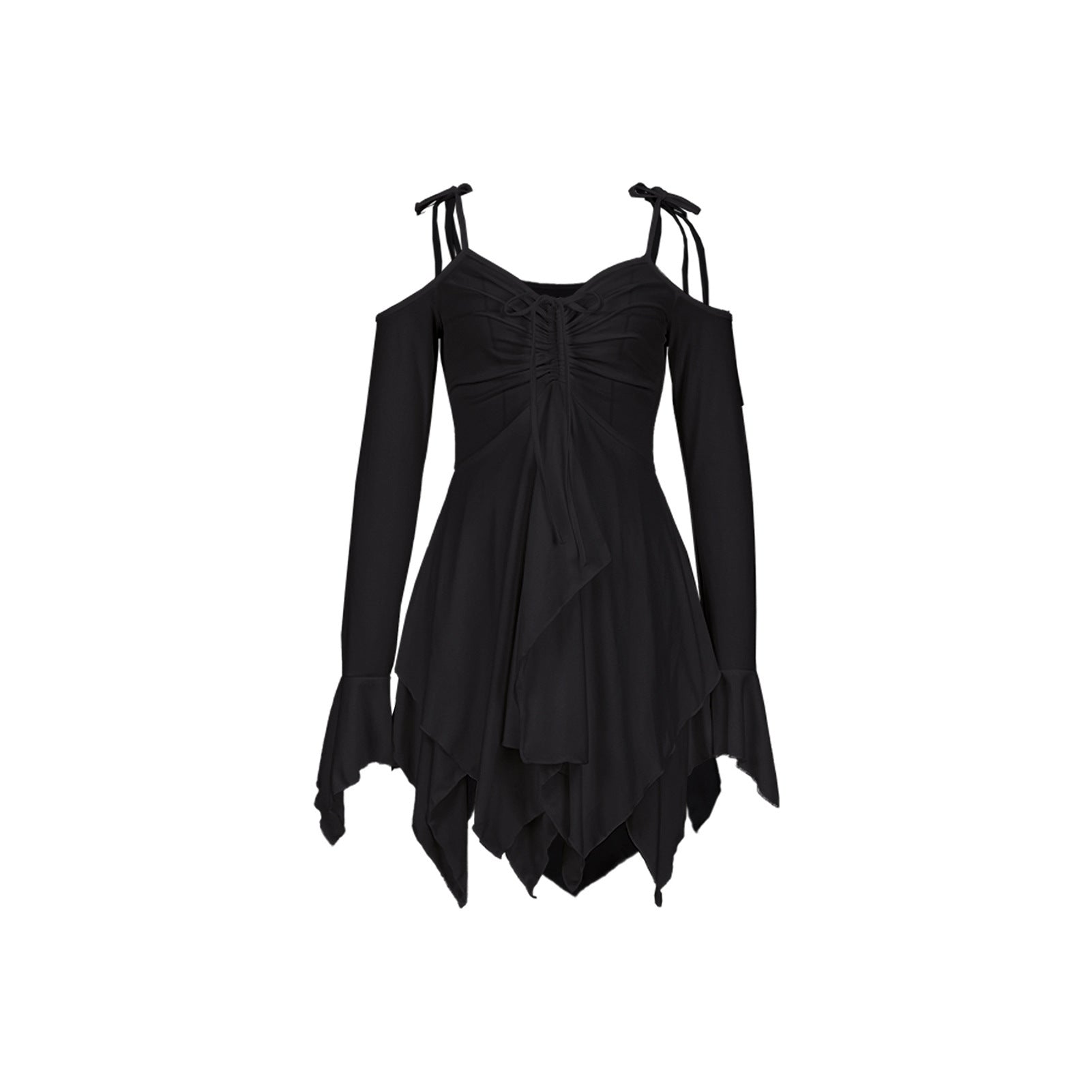 European And American Women's Clothing Irregular Spaghetti-strap Dress