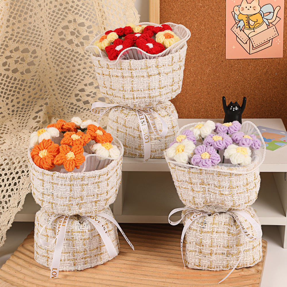 Creative 7 Knitted Wool Simulation Bouquet