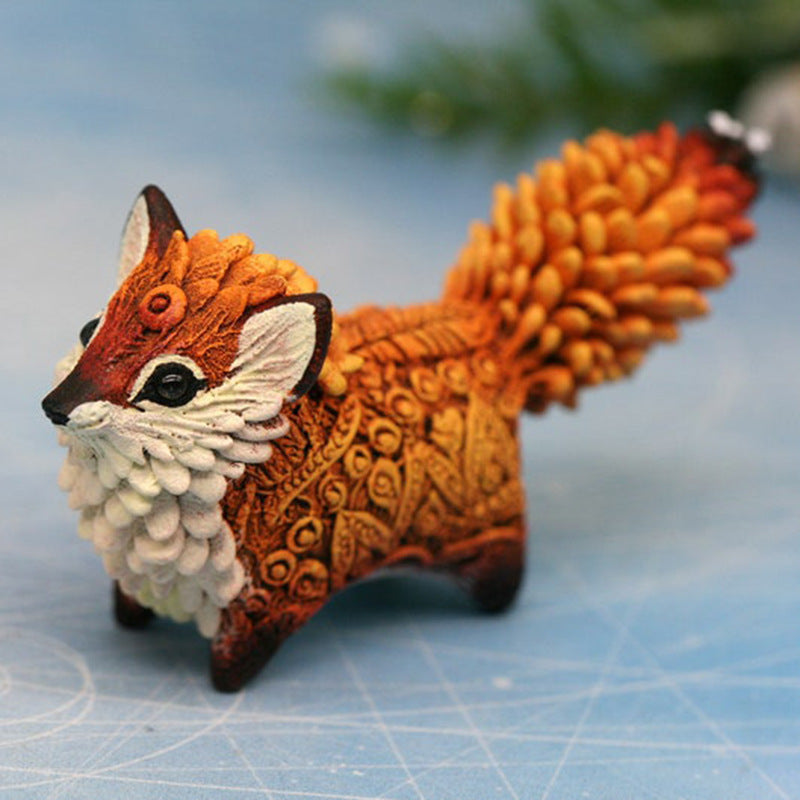 Fox Resin Artware Decorations Desktop Decoration