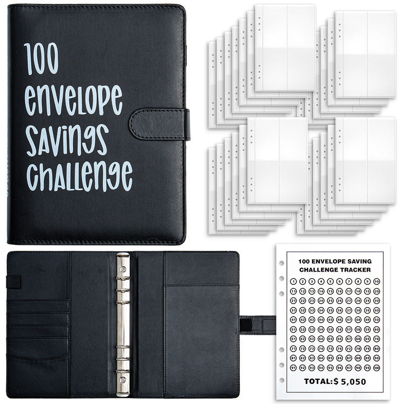 Days Money Saving Challenge Cash Savings Loose-leaf Notebook