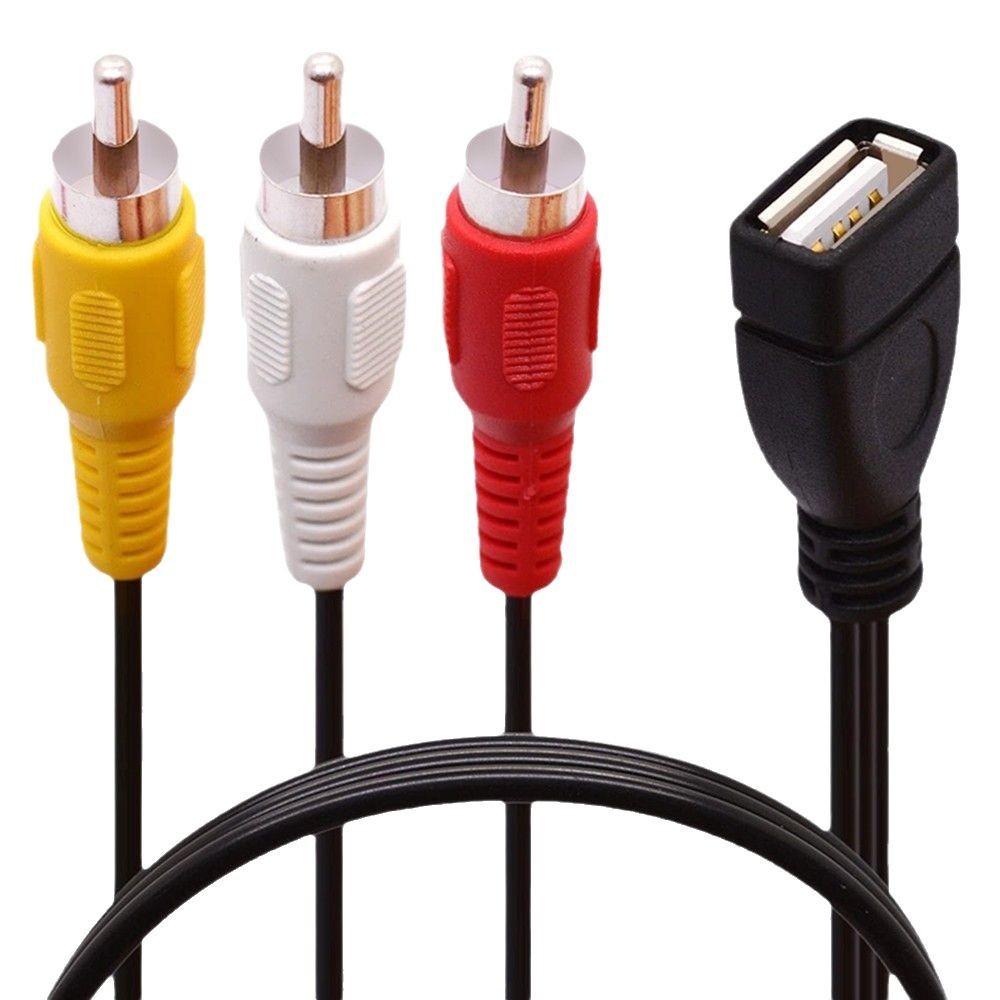 USB Female To 3RCA Audio And Video Cable