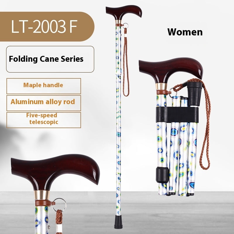 Multifunctional Non-slip Smart Retractable Folding Cane