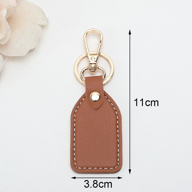 Vintage Leather Rose Red Keychain Pendant