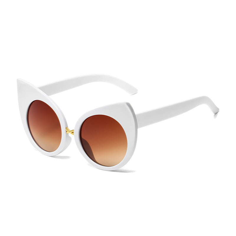 Women's Retro Cat Eye Sunglasses Large Rim Sunglasses