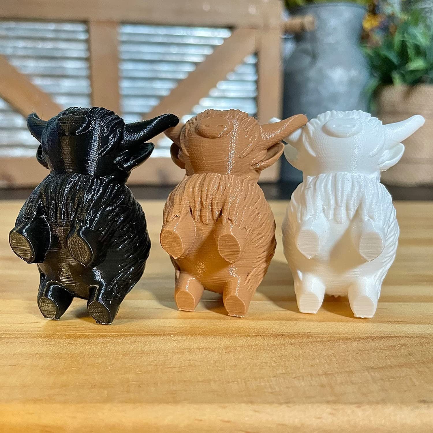 Creative Home Animal Highland Cow Ornaments Decorations