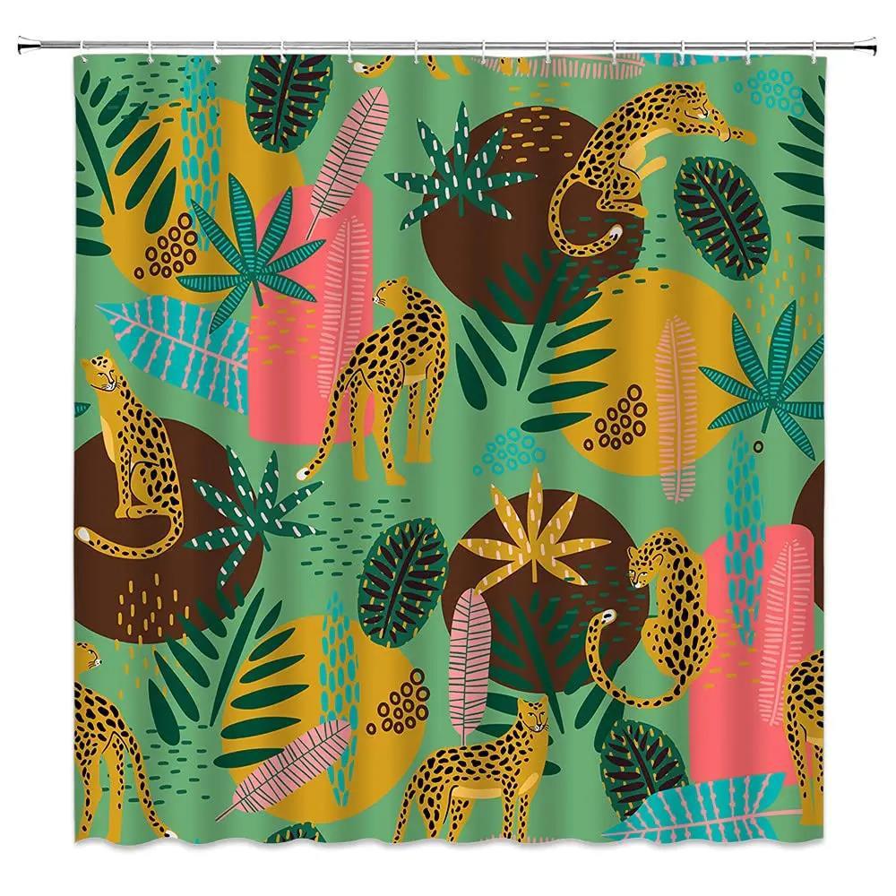 Modern Aesthetic Tropical Bohemian Cheetah Bath