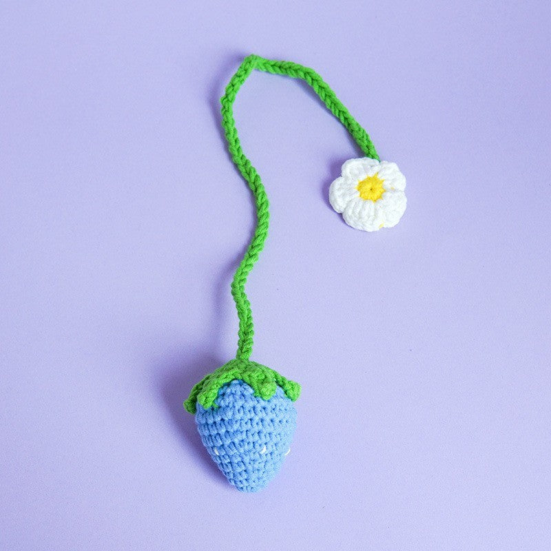 Crochet Strawberry Pendant Diy Handmade Finished Product