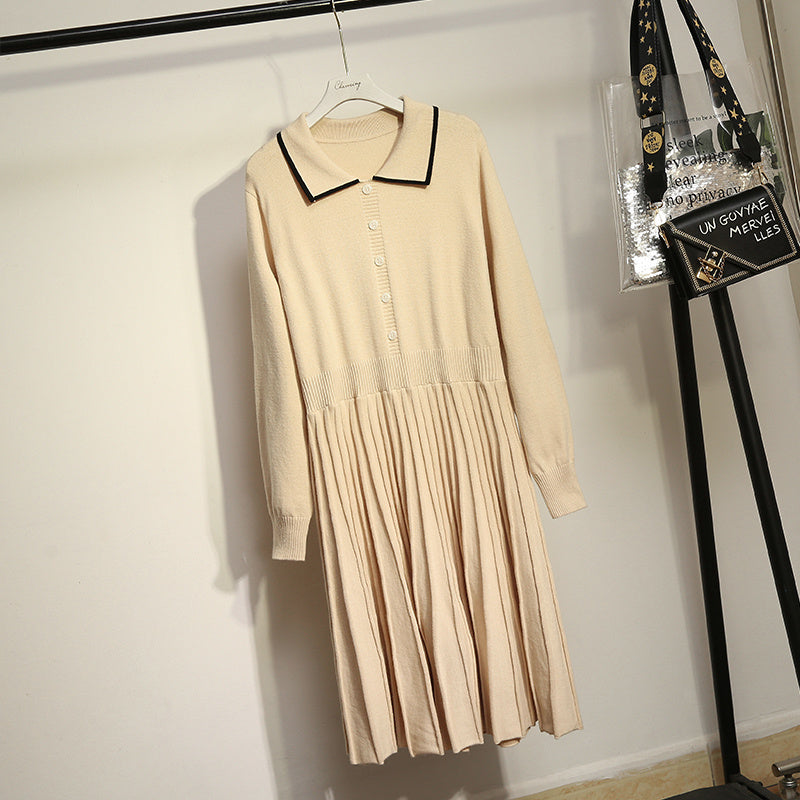 Plus fat long sweater dress