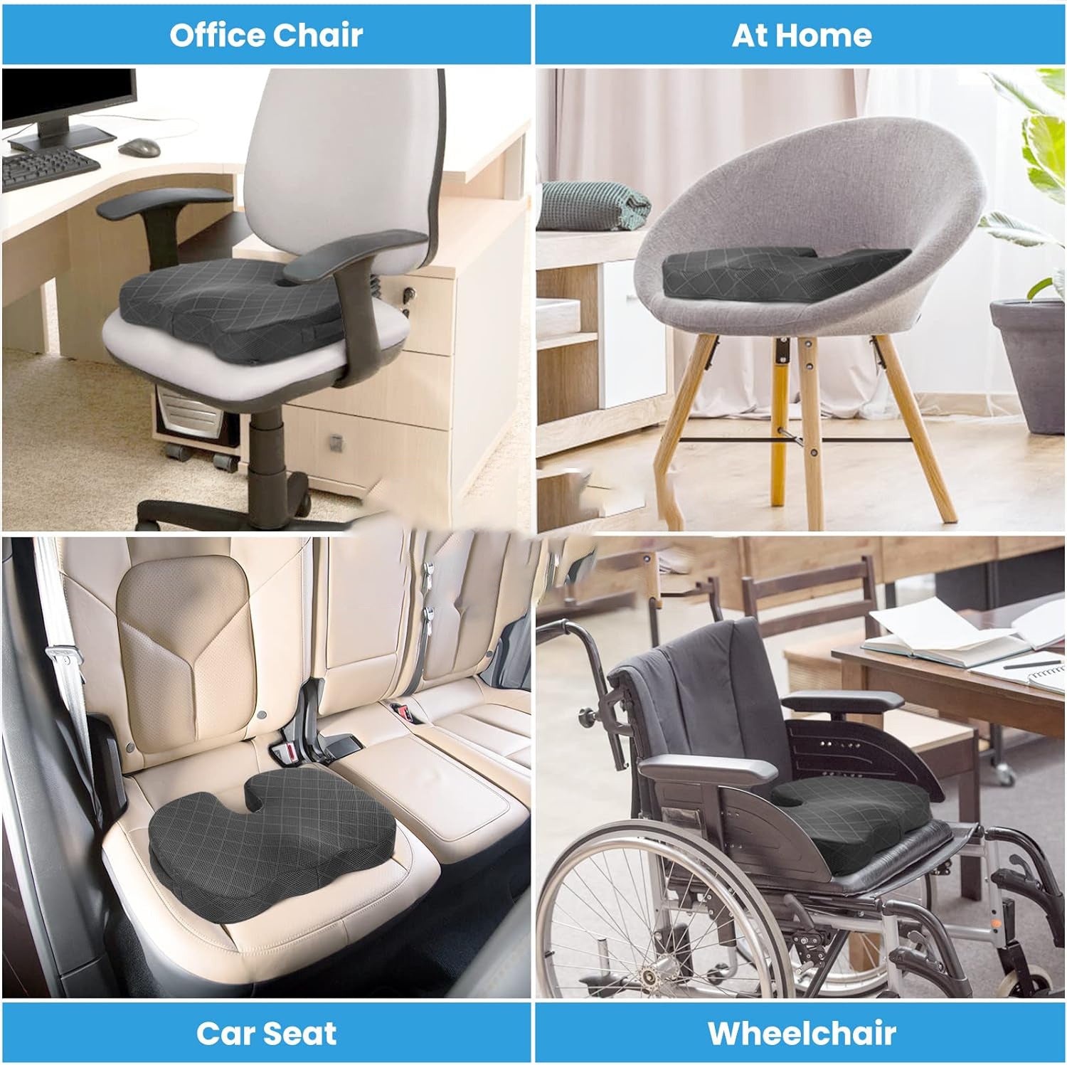 Gel Memory Foam Increased Hip Cushion