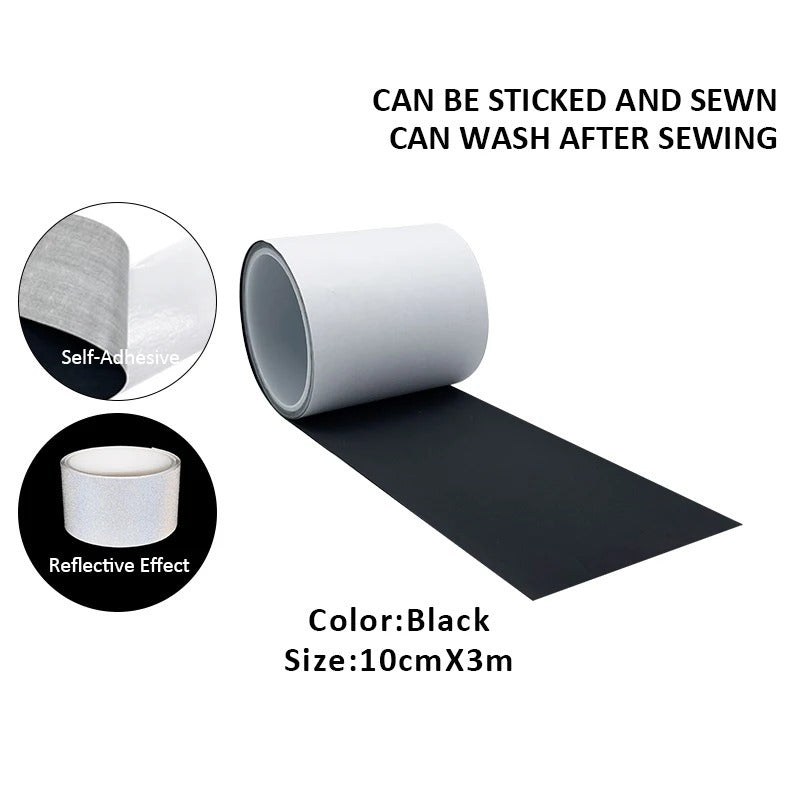 Super Bright Reflective Sticker Black Self-adhesive