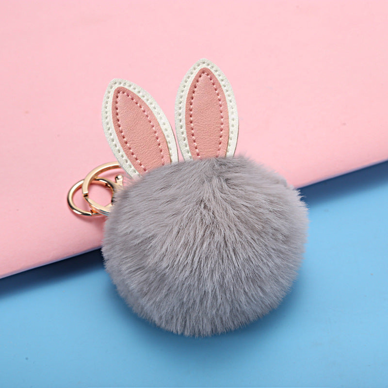 Girl's Schoolbag Fuzzy Ball Pendant Small Gift