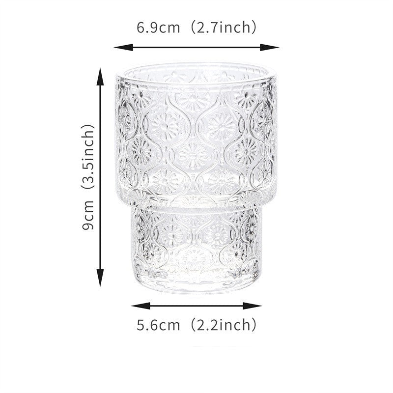 Vintage Vertical Stripe Foldable Coffee Glass