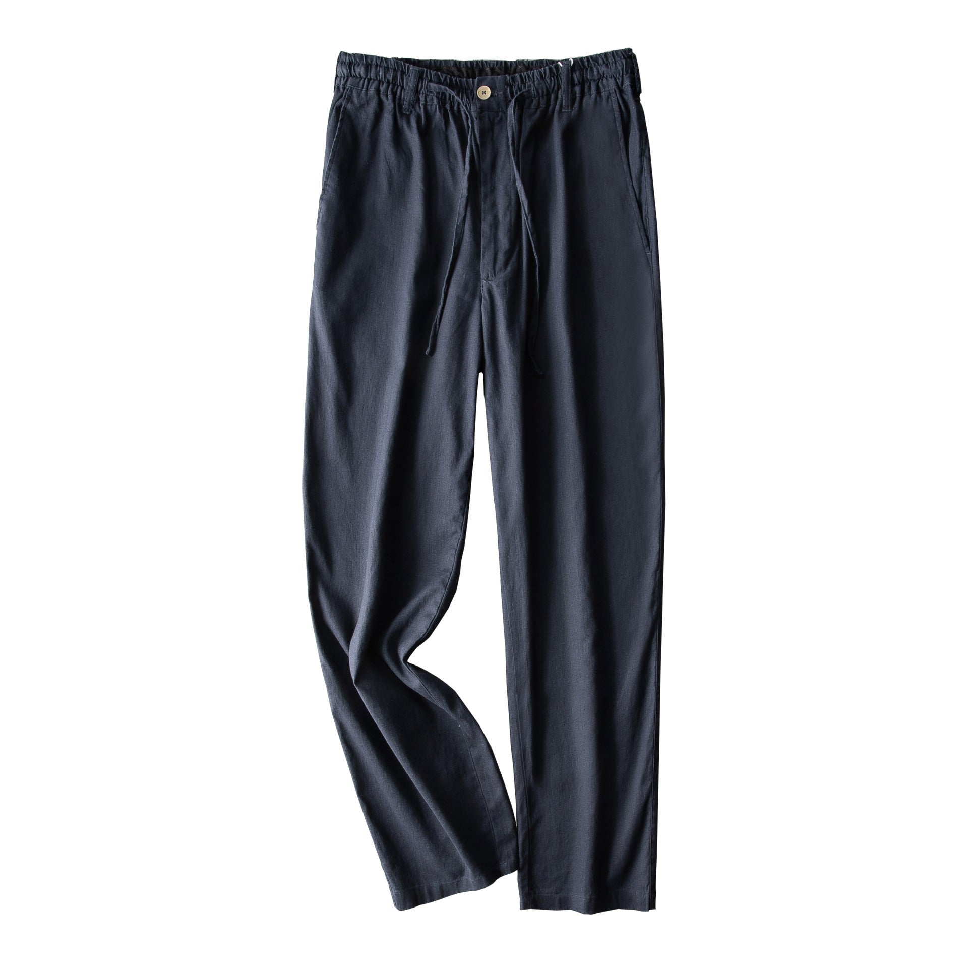Elastic Waist Loose Cotton And Linen Men's Casual Pants