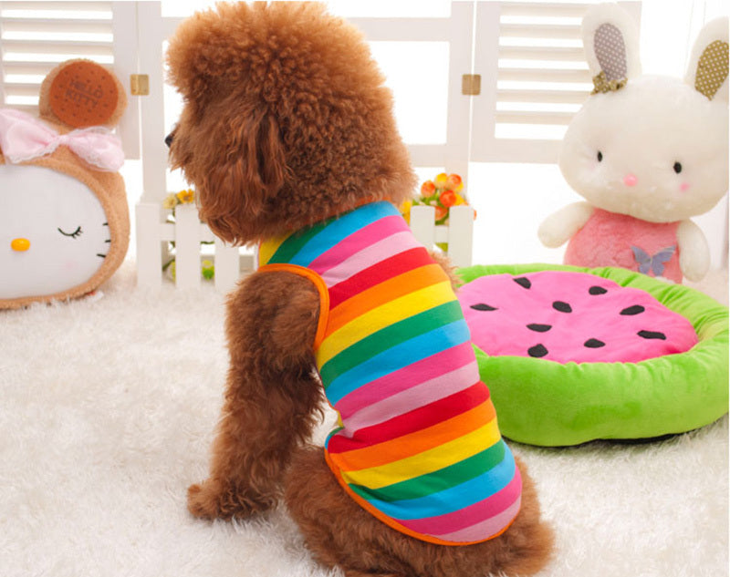 Summer Rainbow Pet Vest Clothes