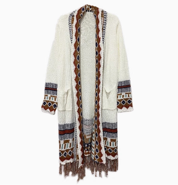 Medium Length Sweater Loose Knit Jacket