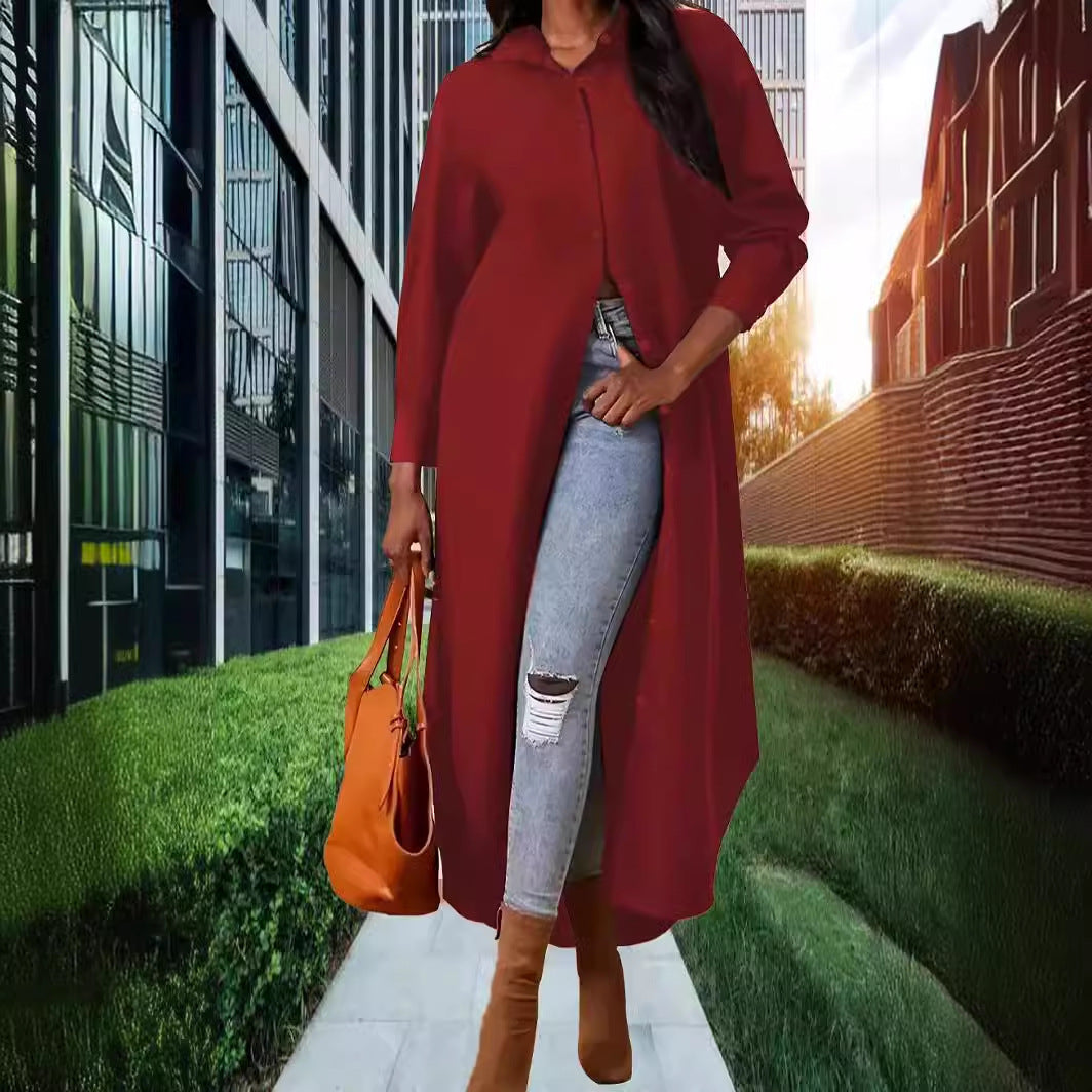 Casual Loose Women's Wear Solid Color Long Dress