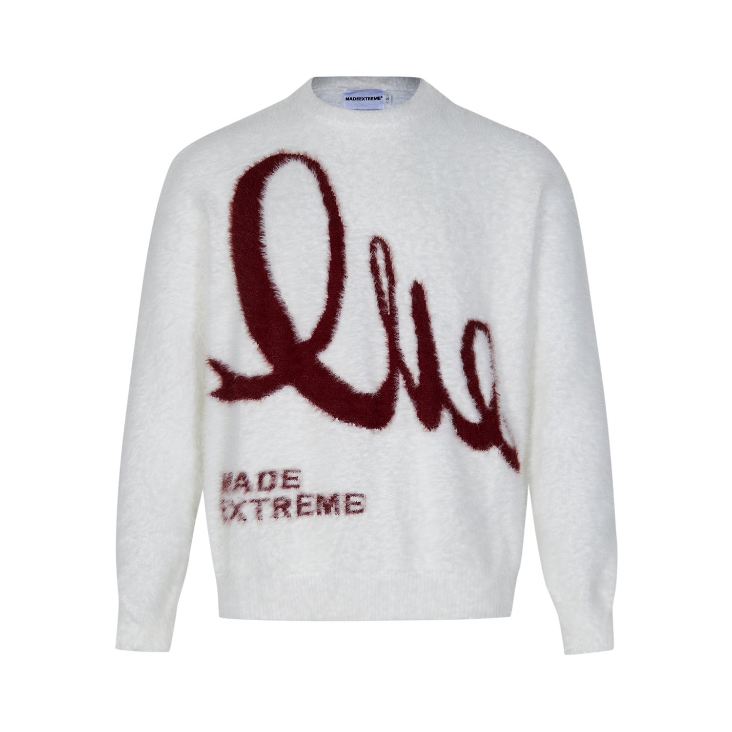 American Retro Alphabet Jacquard Mohair Sweater