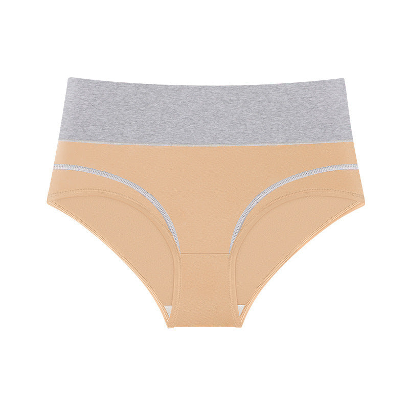 Women's Colour Clash High Waisted Tummy Tuck Hip Lifting Breathable Panties