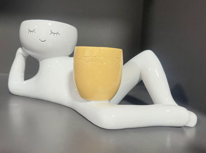 Succulent Lazy Little Man Flower Pot Home Decoration Resin Decorations