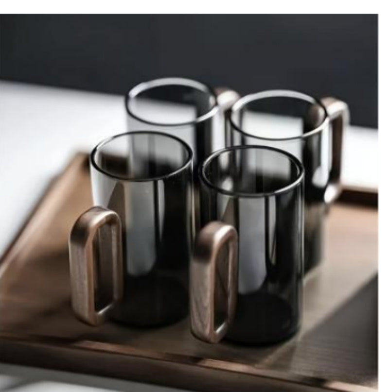 Household Borosilicate Glass Smoky Gray Water Cup