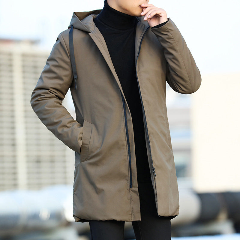 Men's thick hooded casual jacket