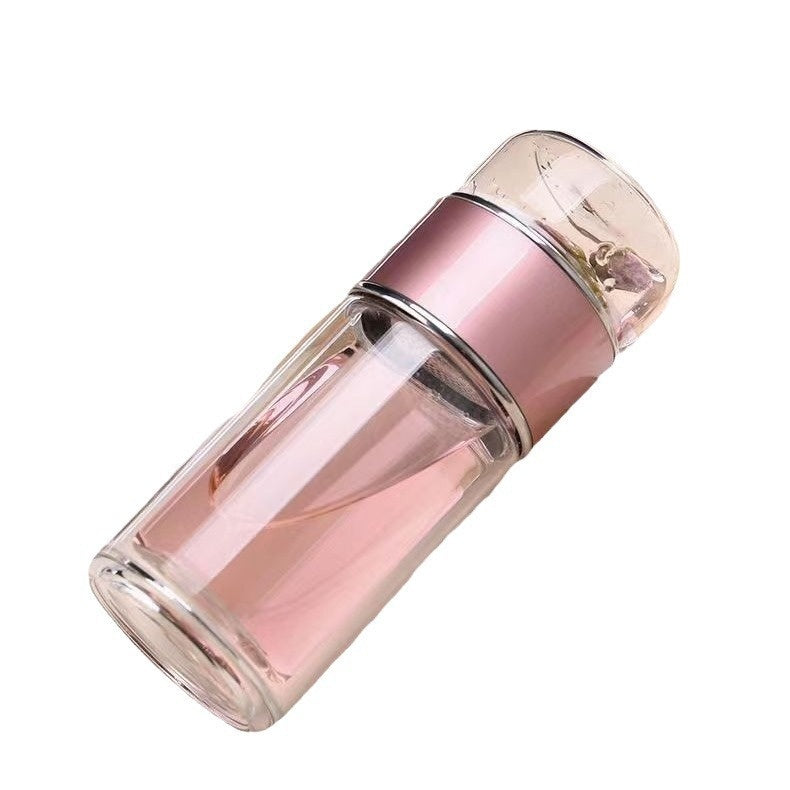 Double Layered Tea Separation Brewing Glass Cup