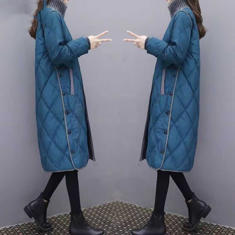 Women's Loose-fitting Mid-length Knee-length Fashion Cotton Jacket