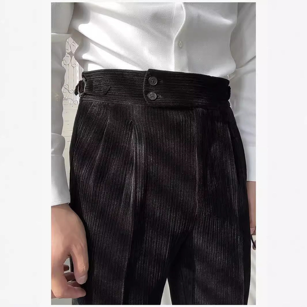 Autumn Corduroy Suit Pants Men's Straight