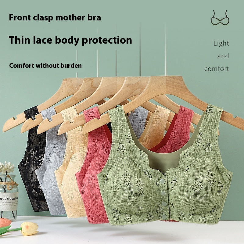 Front Buckle Underwear Vest Underwear Women's Seamless Front Buckle Plus Size Bra