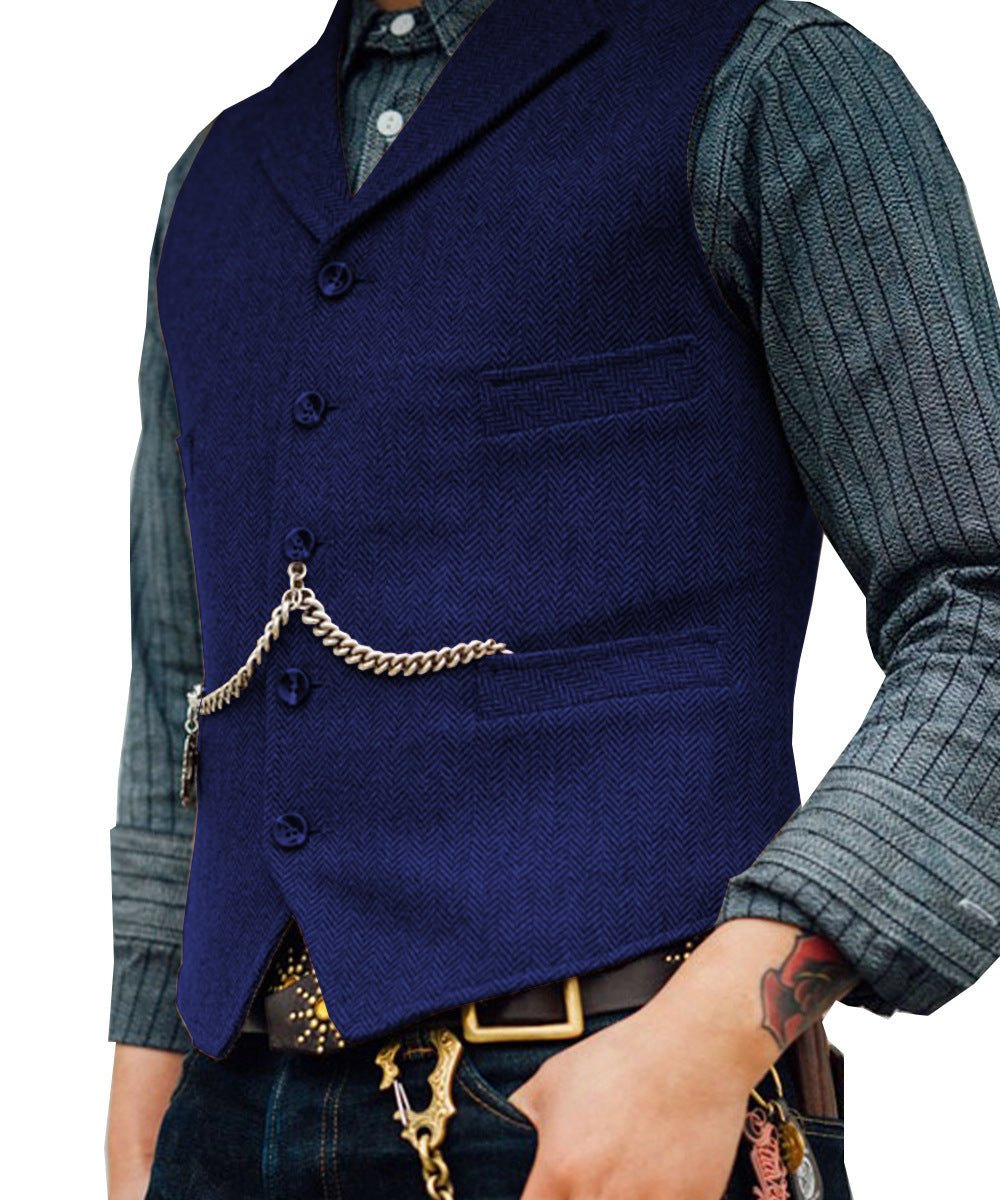 New Men's Groom Slim Casual Suit Vest