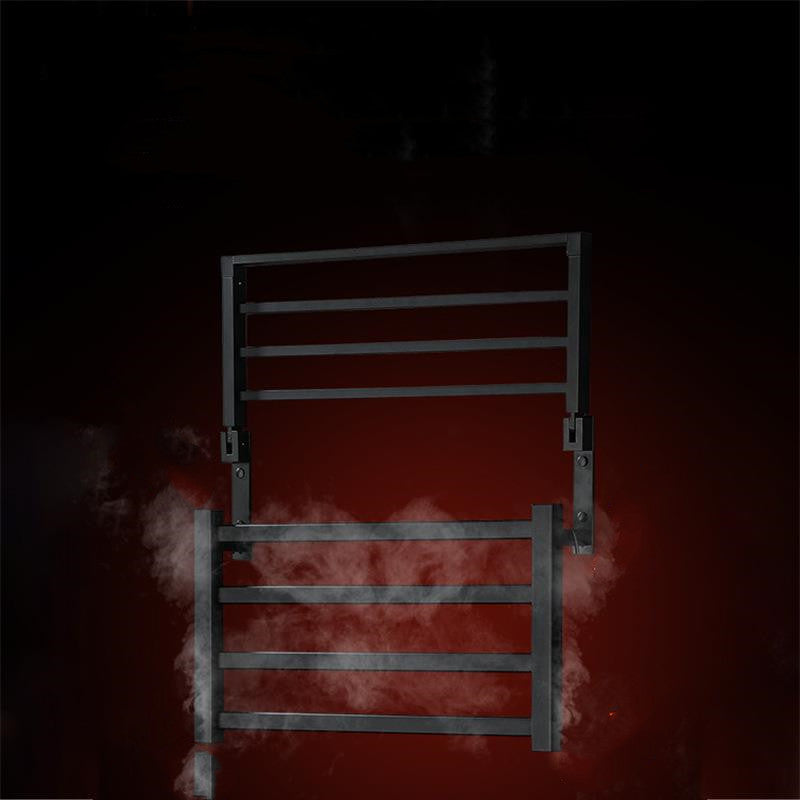 Electric Black Perforated Towel Rack