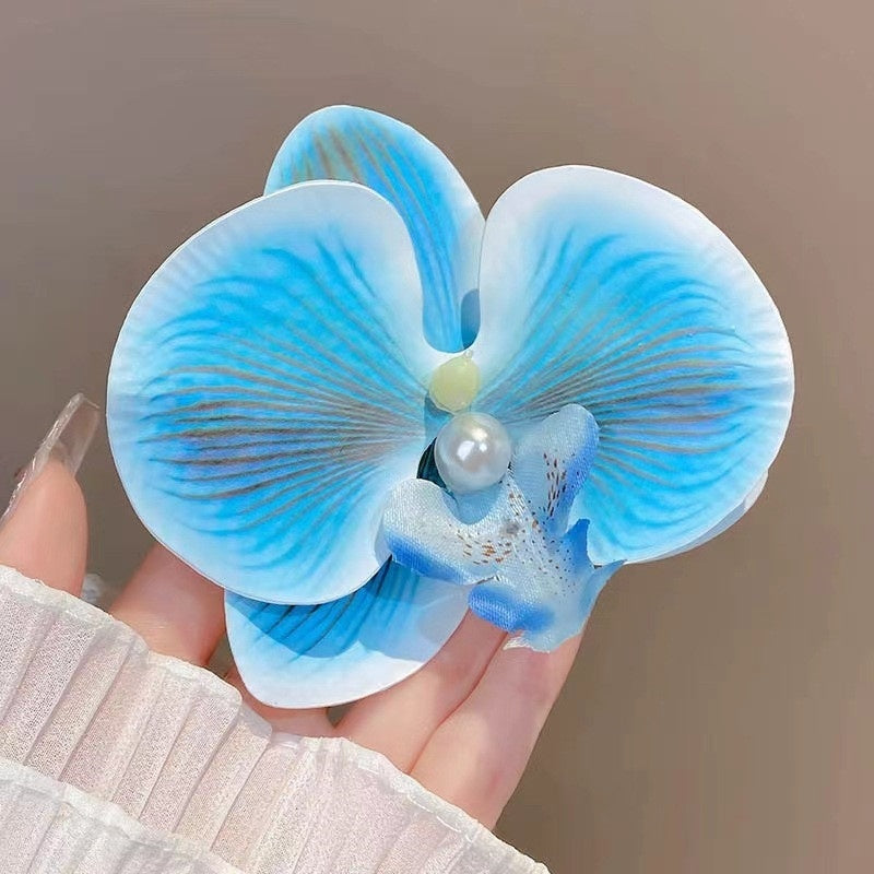 Butterfly Orchid Cropped Hair Clip