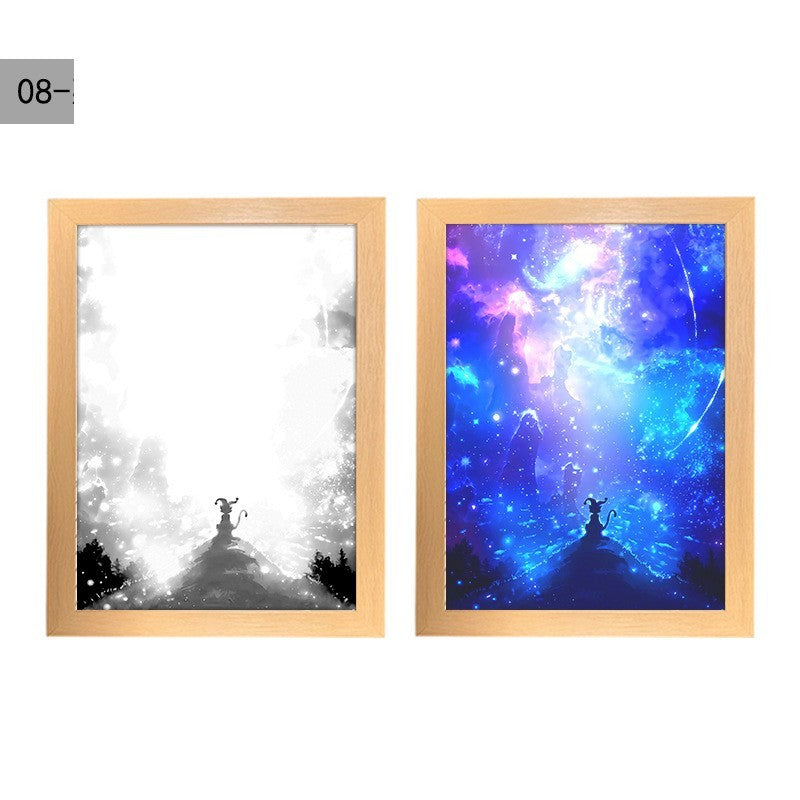 Starry Sky Beautiful Dream Simple Ins Creative Light Painting