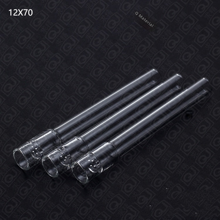 12110 With Filter Disc Transparent Straight Glass Tobacco Pipe