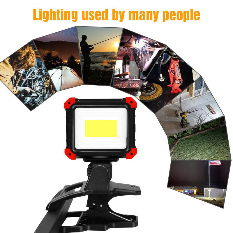 Multifunctional Rechargeable Outdoor Work Light Can Be Folded And Rotated For Use