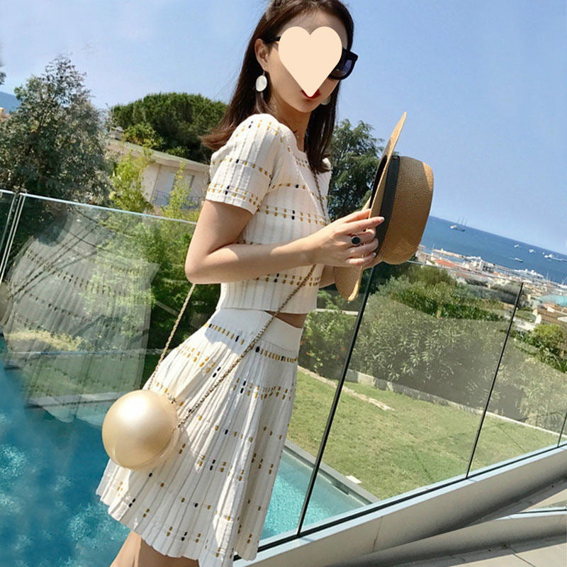 French Half Length Skirt Outfit