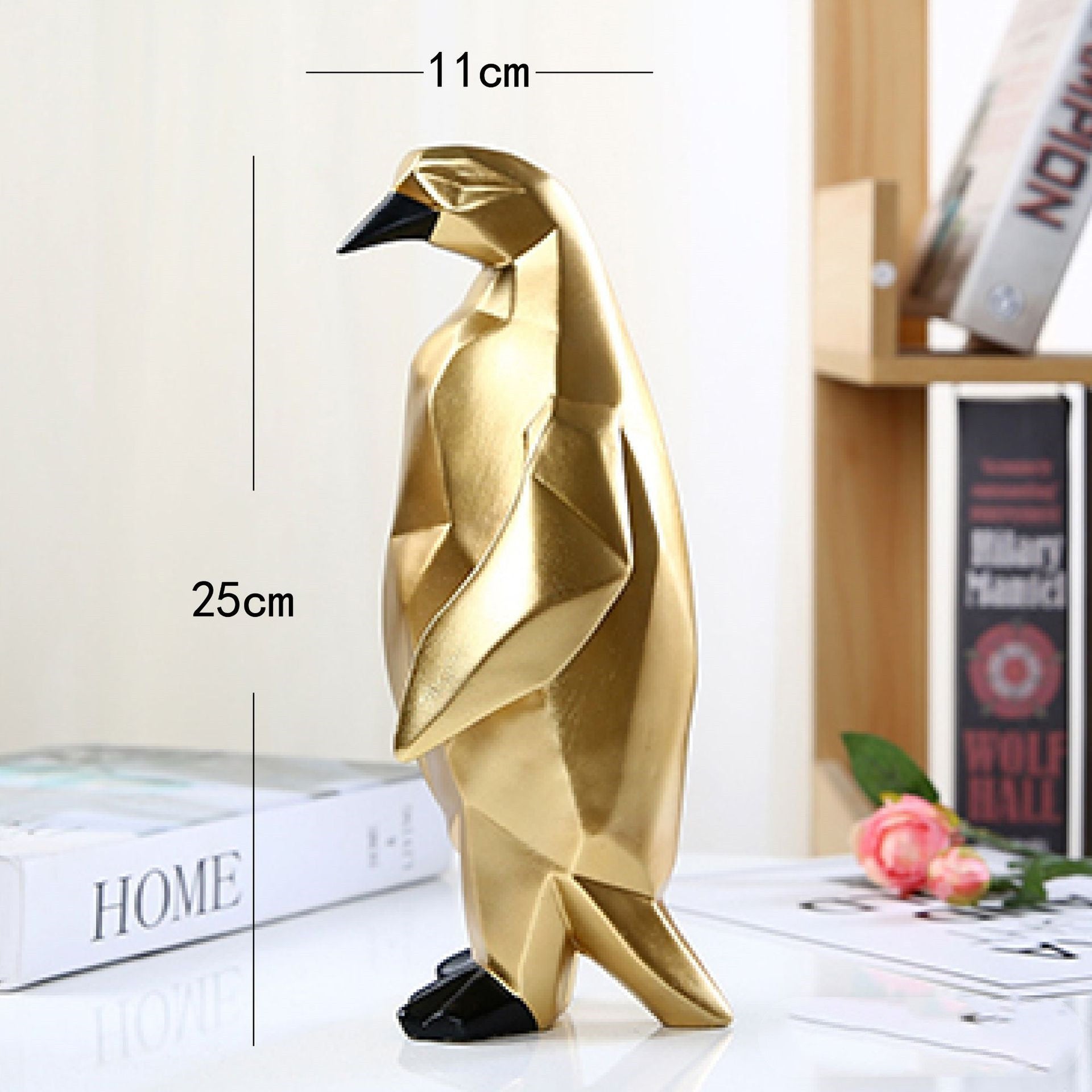 Creative Geometric Penguin Modeling Resin Craft Ornament
